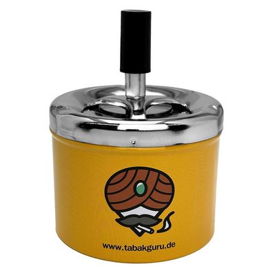 Tabakguru Schleuderaschenbecher, gelb Ø9cm