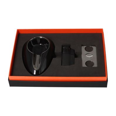 Angelo Zigarrenset mit Aschenbecher, Cutter und 4er Jet Feuerzeug mit Bohrer