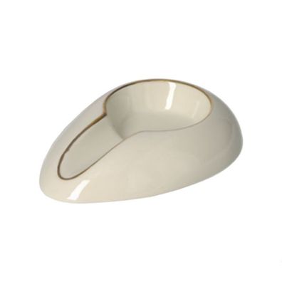 AKRA Keramik Zigarrenaschenbecher weiß / gold für 1 Zigarre