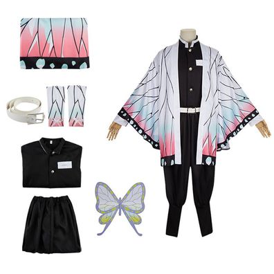 Damen Kochou Shinobu Demon Slayer Cosplay Kostum Fasching Outfit Kleidung Set ð???