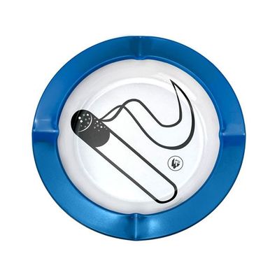 FIRE-FLOW Aschenbecher / Ashtray Small - Rauchen gestattet, Metall, Ø 14 cm