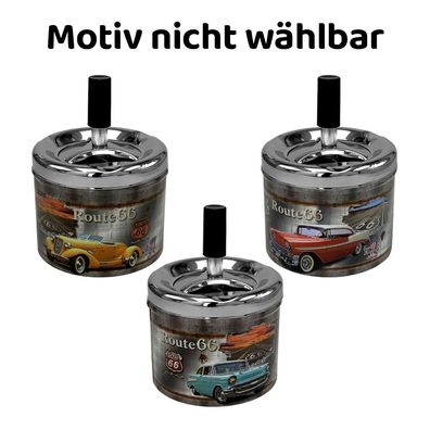 Jean Schleuderaschenbecher Route 66, Motiv zufällig, Durchmesser 11cm