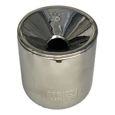 German Couture Keramik Aschenbecher Big, silber hochglanz