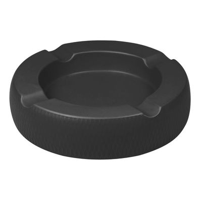 Passatore Zigarrenaschenbecher Keramik mit 4 Ablagen, schwarz matt