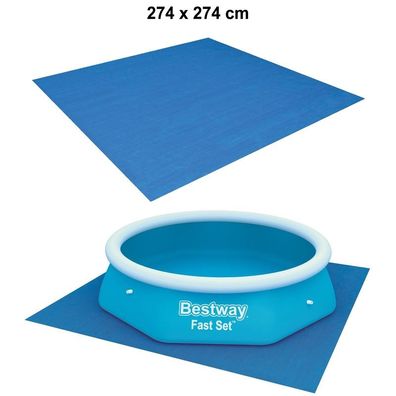 Bestway 58000 Pool Bodenplane Schutzplane Unterlegmatte Swimmingpool 274x274cm