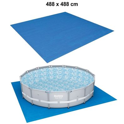 Bestway Pool Bodenplane Schutzplane Unterlegmatte Swimmingpool 488x488cm
