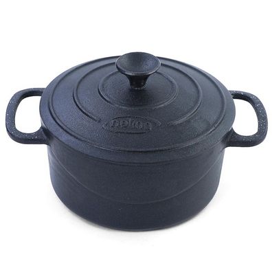 20cm Kochtopf mit Deckel Bräter Gusseisen Antihaftbeschichtet Massiv 3,5kg