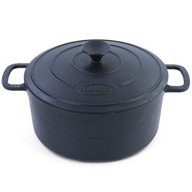 28cm Kochtopf mit Deckel Bräter Gusseisen Antihaftbeschichtet Massiv 6,8 kg