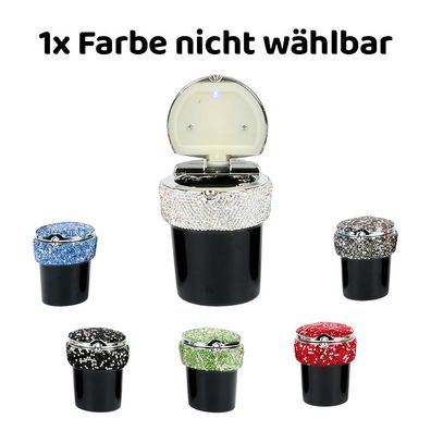 Atomic Auto-Aschenbecher Diamonds LED-Licht im Deckel, Farbe zufällig