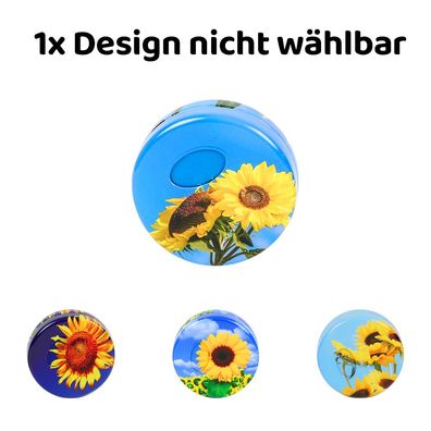 Atomic Taschenaschenbecher Sonnenblume aus Metall Ø6,5cm, nicht wählbar