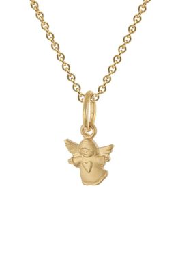 trendor Schmuck Engel-Anhänger 333 Gold Mit Vergoldeter Silberkette für Kinder 28966
