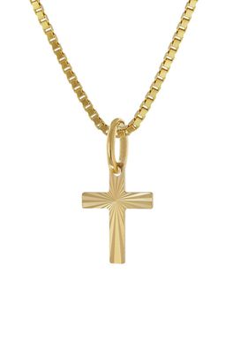 trendor Schmuck Kreuz-Anhänger 333 Gold Mit Vergoldeter Silberkette für Kinder 28968