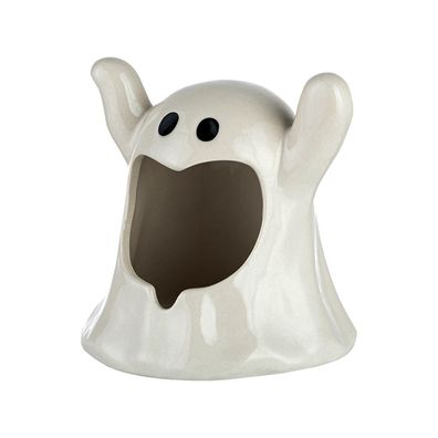 AKRA Aschenbecher im Gespenst Design, Weiß aus Keramik