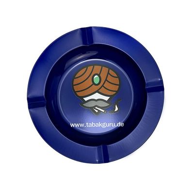 Tabakguru Aschenbecher aus Metall, blau Ø14,5cm