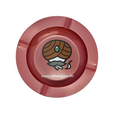 Tabakguru Aschenbecher aus Metall, rosa Ø14,5cm