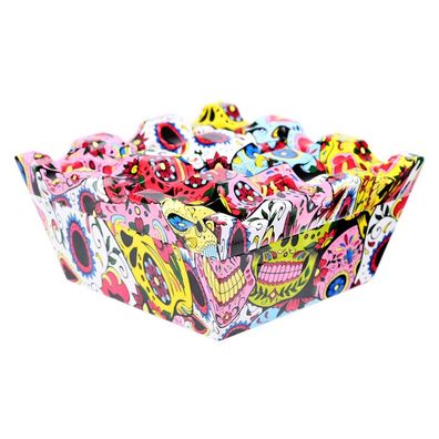 Atomic Windaschenbecher La Catrina aus Kunststoff, 4-eckig, bunt