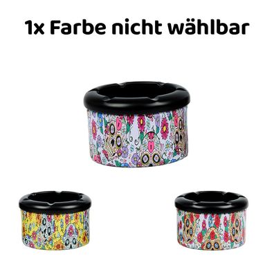 Atomic Aschenbecher Dose La Catrina aus Metall Ø8cm, nicht wählbar