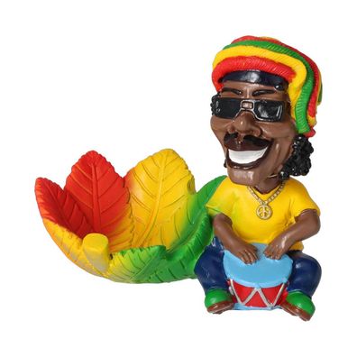 Aschenbecher Rasta Wackelkopf Hanfblatt