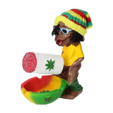 Aschenbecher Rasta Design stehend