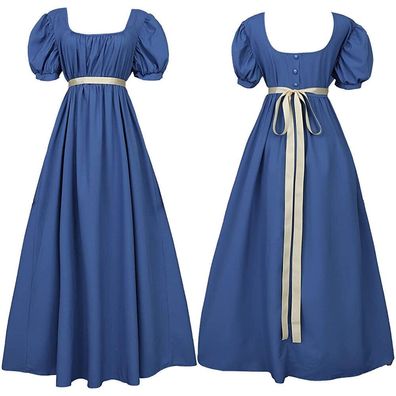 Kleid viktorianisch Party Cosplay Damen Kostum Vintage Regency Tee