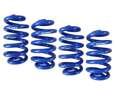 4 x Schraubenfeder für Westfalia Anhänger 1000kg je Achse - blau Feder Fahrwerksfeder