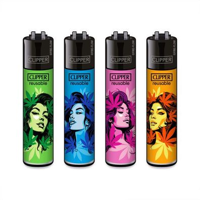 Clipper Reibradfeuerzeuge Mary Janes, 4 Stück