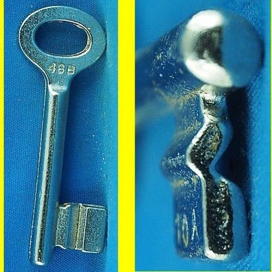 Basi Buntbartschlüssel für Einsteckschloss 77-48B Halm 7 mm Länge 75 mm