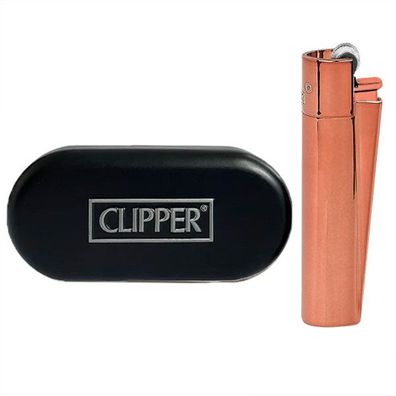 Clipper Metall Dark Rose Gold Reibradfeuerzeug in der Metallbox