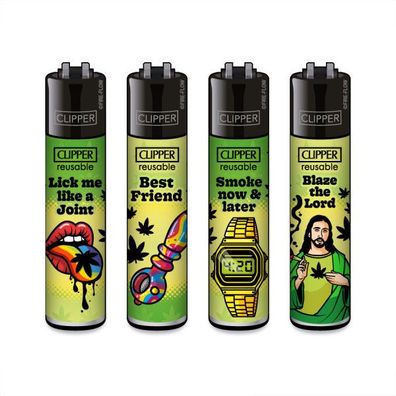 Clipper Reibradfeuerzeuge FFX 420 Statements #2, 4 Stück