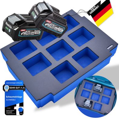 SCHWÄBLE® Schaumeinlage Schaumstoffeinlage für Makita Akkus Akkupack 40V 2,5-4Ah