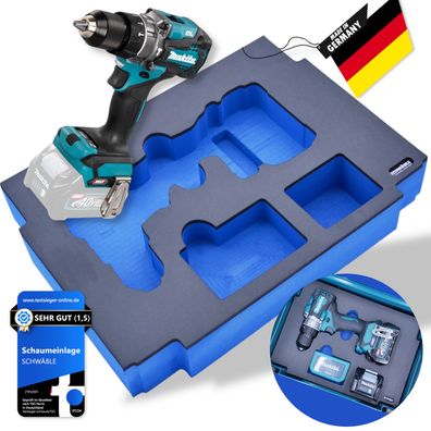 SCHWÄBLE® Schaumeinlage Schaumstoffeinlage für Makita Akku-Bohrschrauber HP001