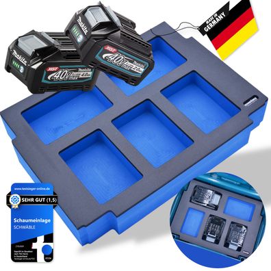 SCHWÄBLE® Schaumeinlage Schaumstoffeinlage für Makita Akkus Akkupack 40V 2-4Ah