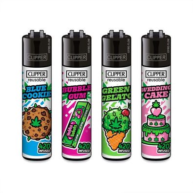 Clipper Reibrad Feuerzeuge Sweeds #2, 4 Stück
