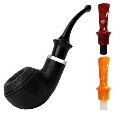 Rattray's Pfeife, Beltane's Fire Sandblast Black - mit 3 Mundstücken
