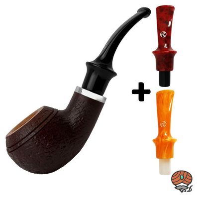 Rattray's Pfeife, Beltane's Fire Sandblast Red - mit 3 Mundstücken