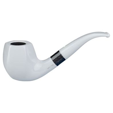 VAUEN Pfeife Edison 106, weiß, glatt, 9mm Filter, Weißpunkt