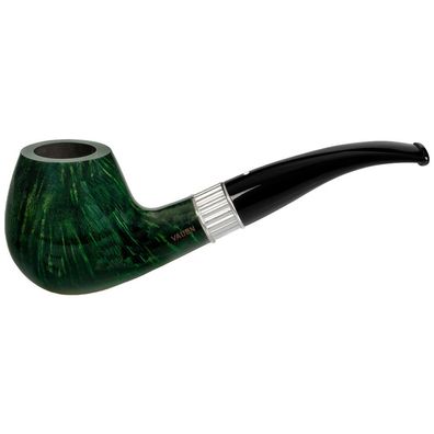 VAUEN Pfeife Kensington KS 161, grün, glatt, 9mm Filter, Weißpunkt