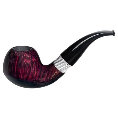 VAUEN Pfeife Mito 115, aubergine, glatt, 9mm Filter, Weißpunkt