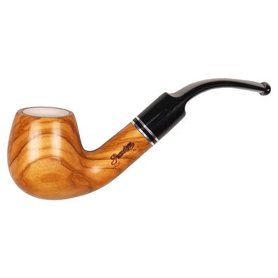 Passatore Oliva con Schiuma Pfeife, Modell 1421, gebogen, hellbraun