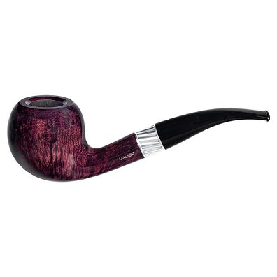 VAUEN Pfeife Mito 177, aubergine, glatt, 9mm Filter, Weißpunkt