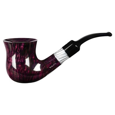 VAUEN Pfeife Mito 195, aubergine, glatt, 9mm Filter, Weißpunkt