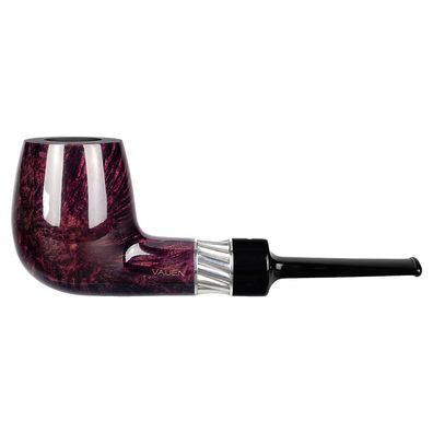 VAUEN Pfeife Mito 111, aubergine, glatt, 9mm Filter, Weißpunkt