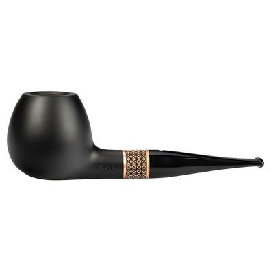 VAUEN Pfeife Timber 131, schwarz, matt, 9mm Filter, Weißpunkt