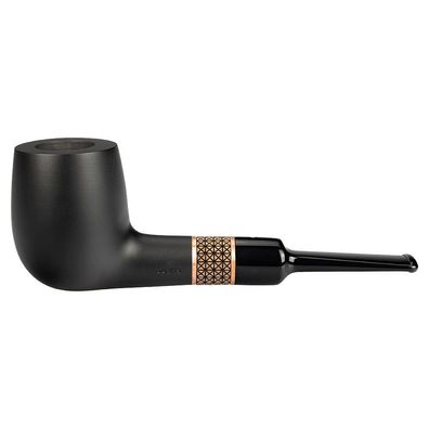 VAUEN Pfeife Timber 186, schwarz, matt, 9mm Filter, Weißpunkt