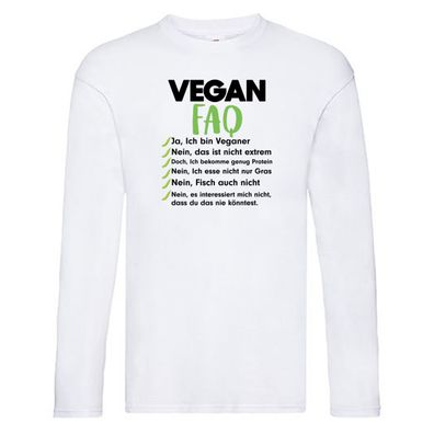 Vegan FAQ | Veganer Lifestyle | Ich liebe Vegan Long Sleeve Weiß