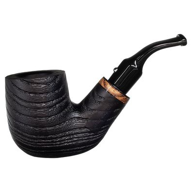 White Elephant Pfeife Cameroon 4, schwarz, sandgestrahlt