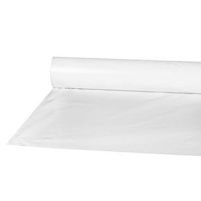 6 x Tischdecke, Folie 50 m x 80 cm weiss
