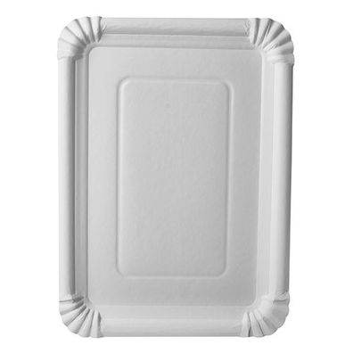 1 x 250 Teller, Pappe "pure" eckig 21,5 cm x 29 cm weiss