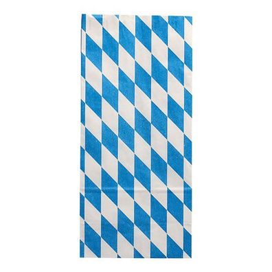 10 x 100 Hähnchenbeutel, Papier mit Alu-Einlage 28 cm x 13 cm x 8 cm "Bayrisch blau"