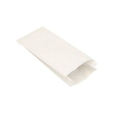 1 x 1000 Papierfaltenbeutel, Cellulose, gefädelt 24 cm x 10 cm x 5 cm weiss Füllinhal